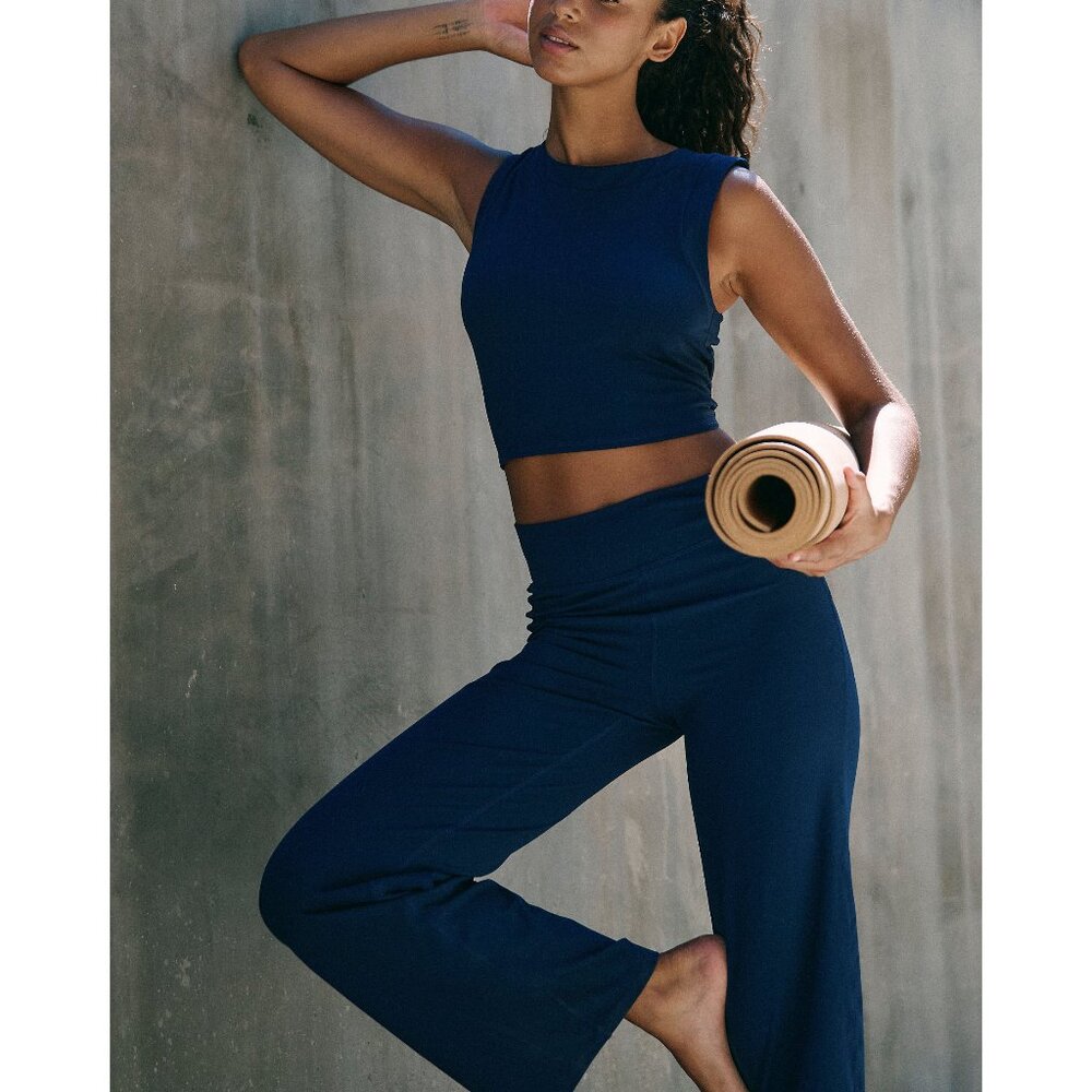 FP Movement by Free People Never Better Muscle Bundle Midnight Navy Size XL